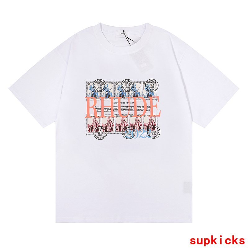 Full styled look of Rhude luxury clothing with everyday silhouette