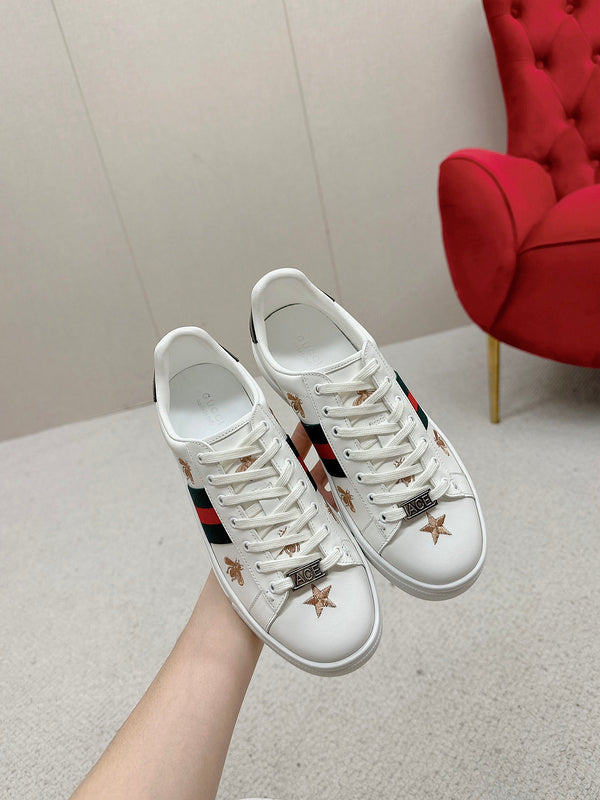 Gucci soft grey luxury sneakers view 8 bold athletic profile
