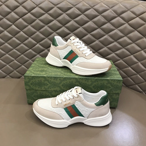 Gucci neutral cream luxury sneakers view 11 streetwear statement look