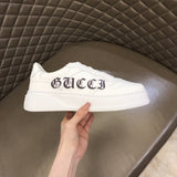 Gucci soft grey luxury sneakers view 5 premium leather build