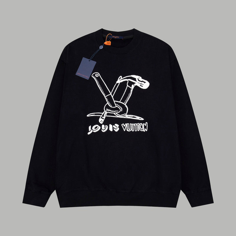 Front view of Louis Vuitton luxury clothing with tailored silhouette