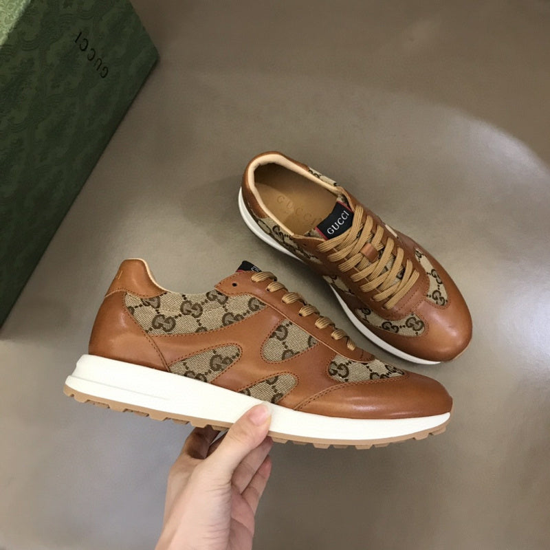 Gucci two-tone luxury sneakers view 7 sleek tonal finish