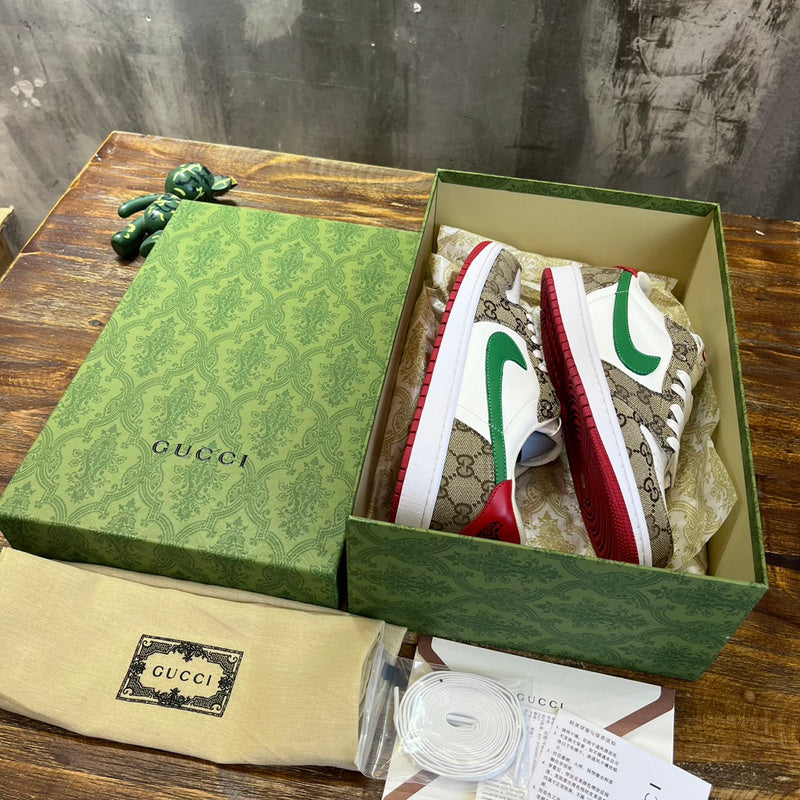 Gucci neutral cream luxury sneakers view 10 sleek tonal finish