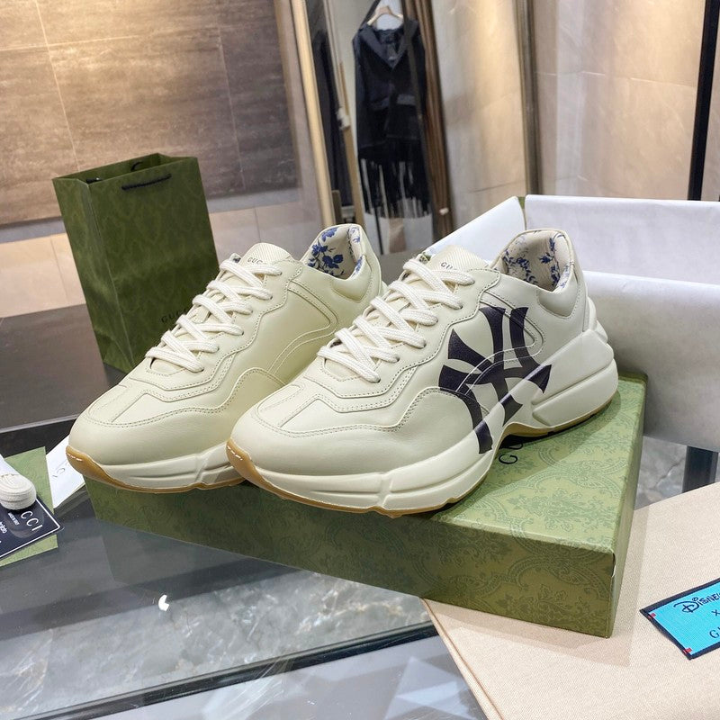 Gucci tonal black luxury sneakers view 9 bold athletic profile