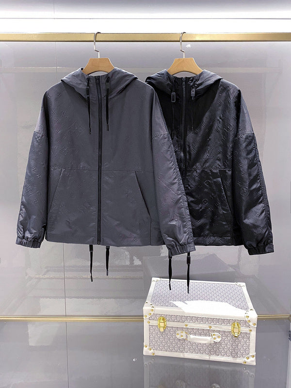 Front view of Louis Vuitton luxury clothing with relaxed-fit cut