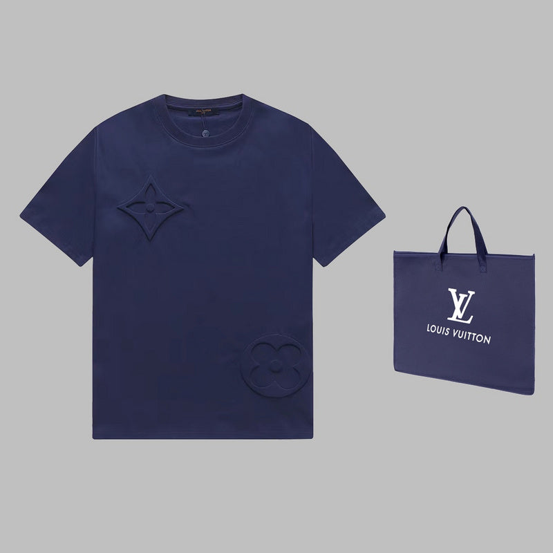Front view of Louis Vuitton cotton t-shirt with monogram-inspired silhouette