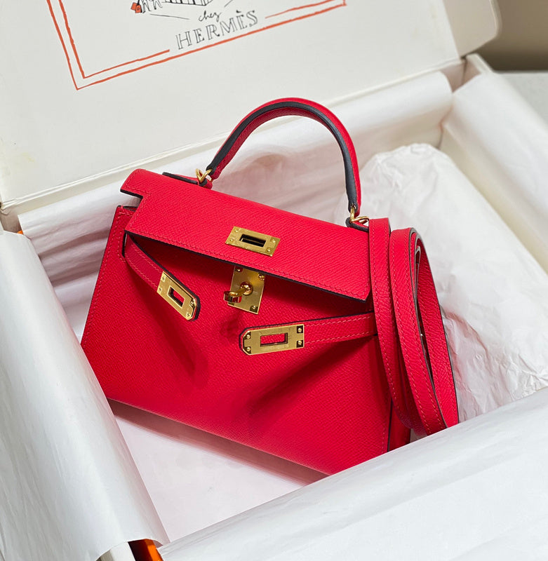 Sophisticated bag shown from front angle