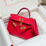 Sophisticated bag shown from front angle