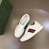 Gucci soft grey luxury sneakers view 9 bold athletic profile