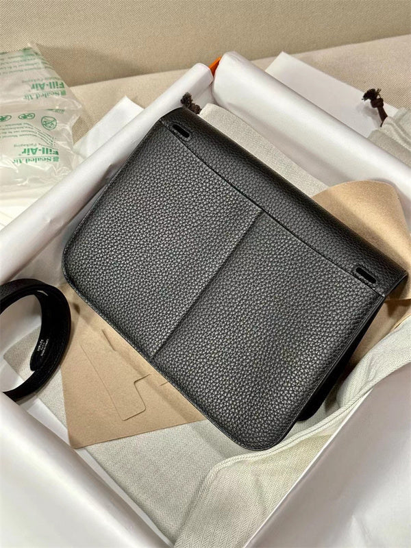 Side view of chic structured handbag