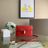 Classic Vegan Leather Handbag - Statement Silhouette | Women's Statement Accessory #1681 - front view (image 1) of designer-inspired handbag
