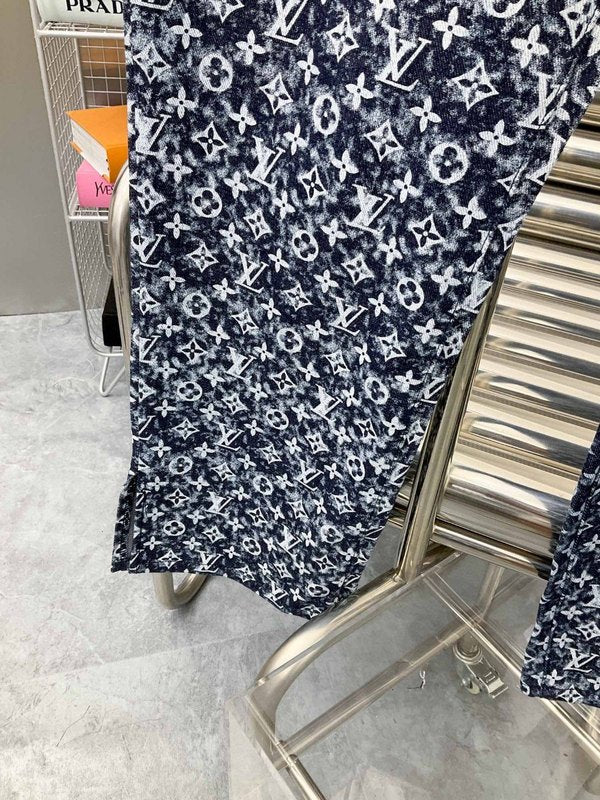 Back view of Louis Vuitton luxury clothing with everyday silhouette
