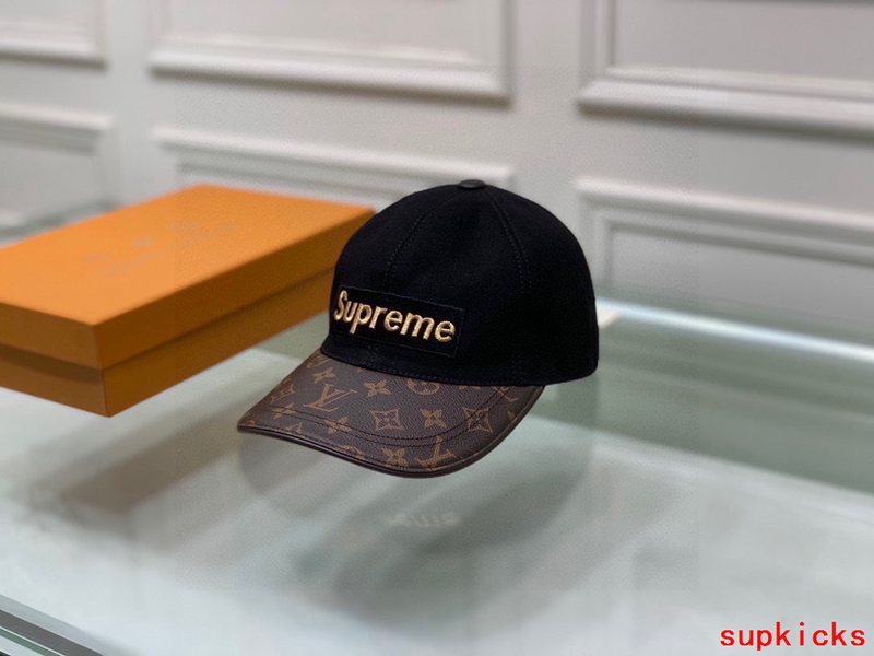 Close-up detail view of Louis Vuitton unisex cap