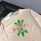 Close-up detail shot of Gucci luxury clothing with relaxed-fit cut