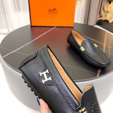 Hermès Tan High-Top Sneakers - Heel Detail View