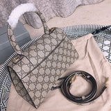 Top view of signature refined women's handbag – women's premium purse