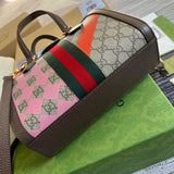 Top view of refined modern women's handbag – women's luxury accessory