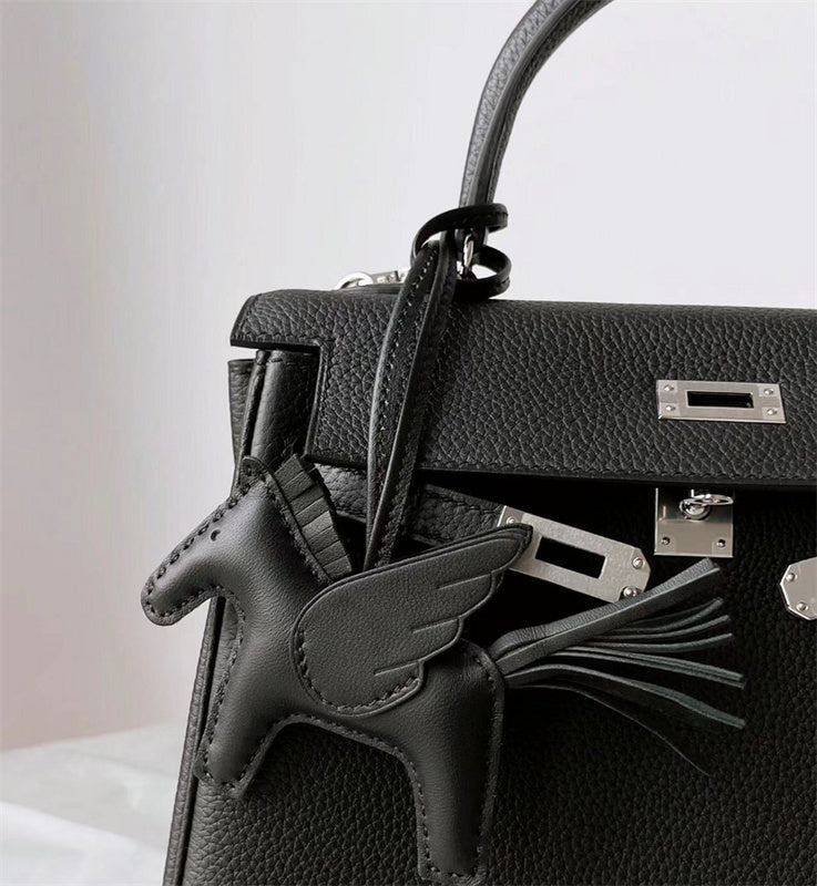 Side view of crisp structured handbag