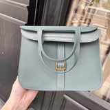 Close-up detail of modernist bag design