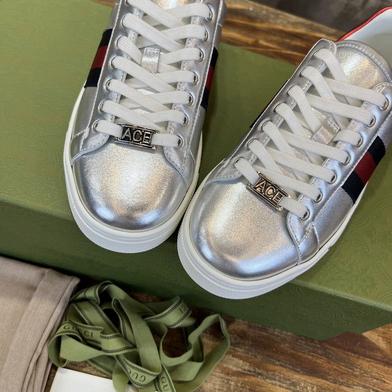 Gucci tonal black luxury sneakers view 5 premium leather build