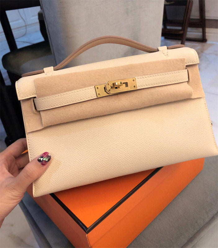 Side view of modernist structured handbag