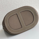 Side view of timeless structured handbag