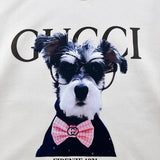 Full styled look of Gucci luxury clothing with signature branding