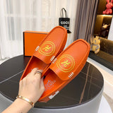 Hermès Burgundy Slip-On Sneakers - Side Profile View