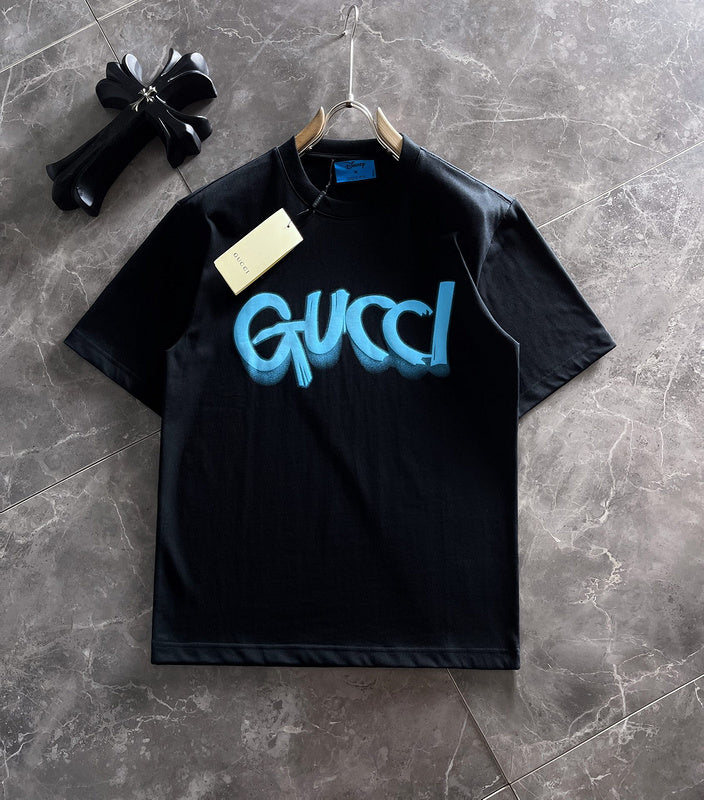 Back view of Gucci luxury clothing with monogram-inspired silhouette