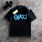 Back view of Gucci luxury clothing with monogram-inspired silhouette