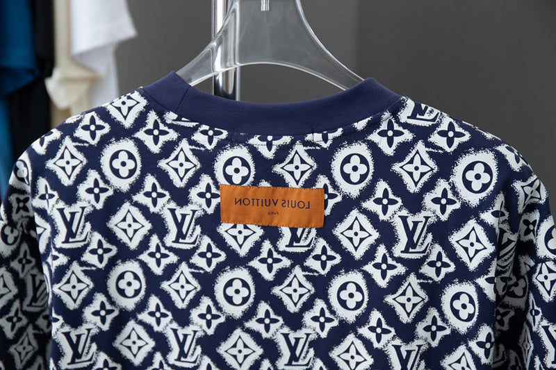Side profile of Louis Vuitton cotton t-shirt with monogram-inspired silhouette