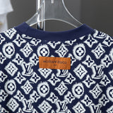Side profile of Louis Vuitton cotton t-shirt with monogram-inspired silhouette