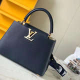 Front view of polished refined women's handbag – women's statement bag