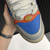 Gucci neutral cream luxury sneakers view 8 breathable knit upper