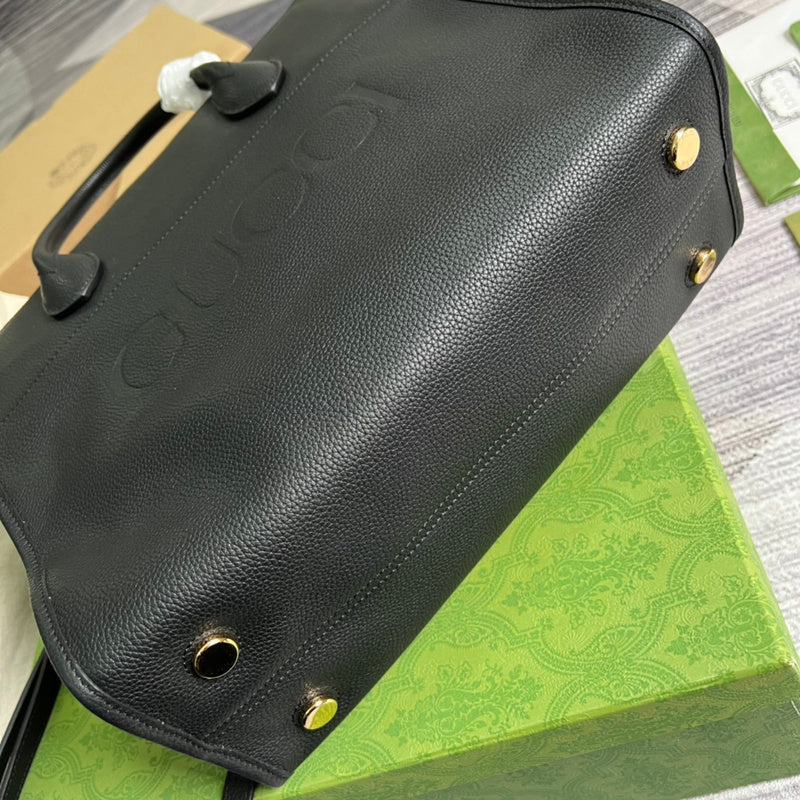 Back view of structured chic women's handbag – women's designer-style accessory