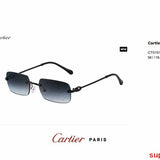 Close-up detail view of Cartier unisex sunglasses