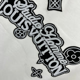 Close-up detail shot of Louis Vuitton cotton t-shirt with relaxed-fit cut