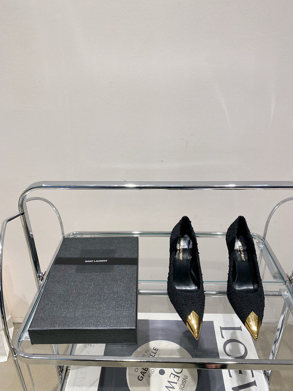 Saint Laurent luxury shoes detail shot