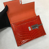 Side view of modernist structured handbag