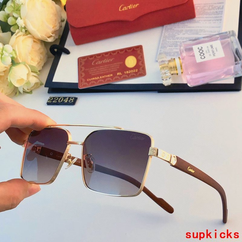 Angled view of Cartier unisex sunglasses