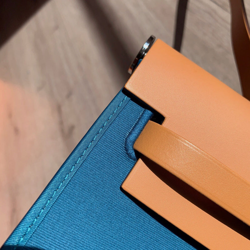 Side view of timeless structured handbag