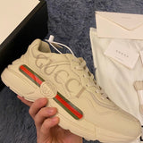 Gucci sneakers detailed view showing premium designer craftsmanship