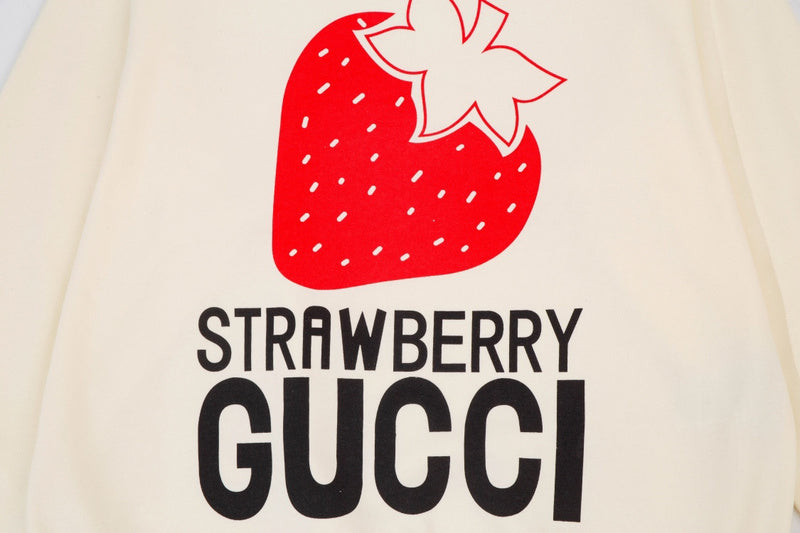 Flat lay presentation of Gucci luxury clothing with streetwear-inspired cut