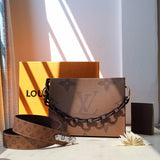 Side profile of signature premium women's handbag – women's luxury handbag