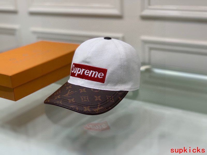 Close-up detail view of Louis Vuitton unisex cap