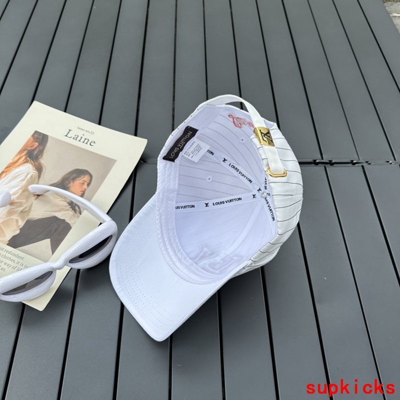 Close-up detail view of Louis Vuitton unisex cap