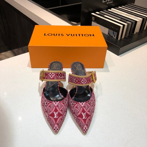 Louis Vuitton Black Bow-Detail Flats - Front View