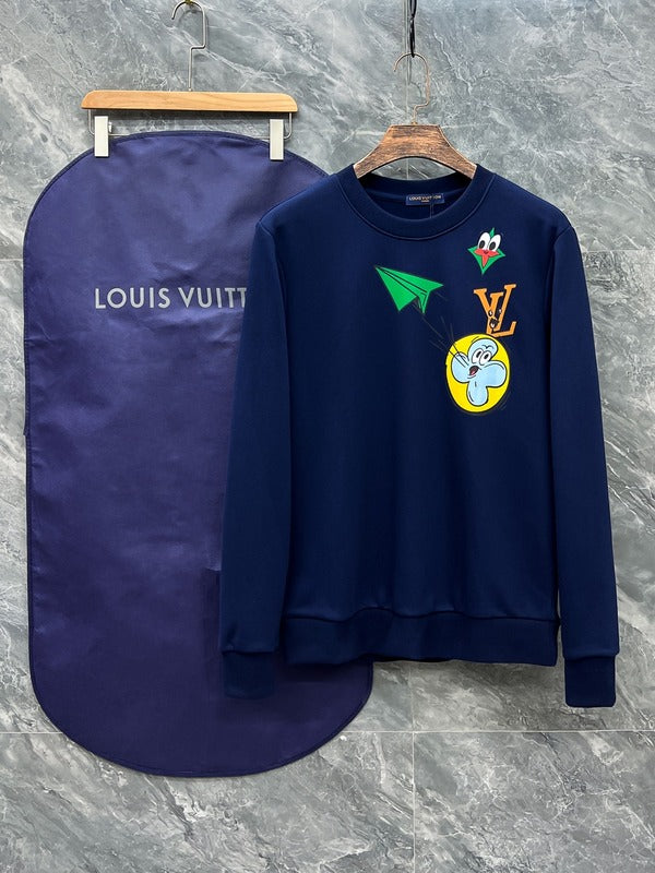 Front view of Louis Vuitton luxury clothing with tailored silhouette