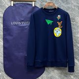 Front view of Louis Vuitton luxury clothing with tailored silhouette