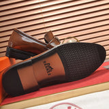 Hermès Grey Classic Ballet Flats - Detail Shot of Craftsmanship